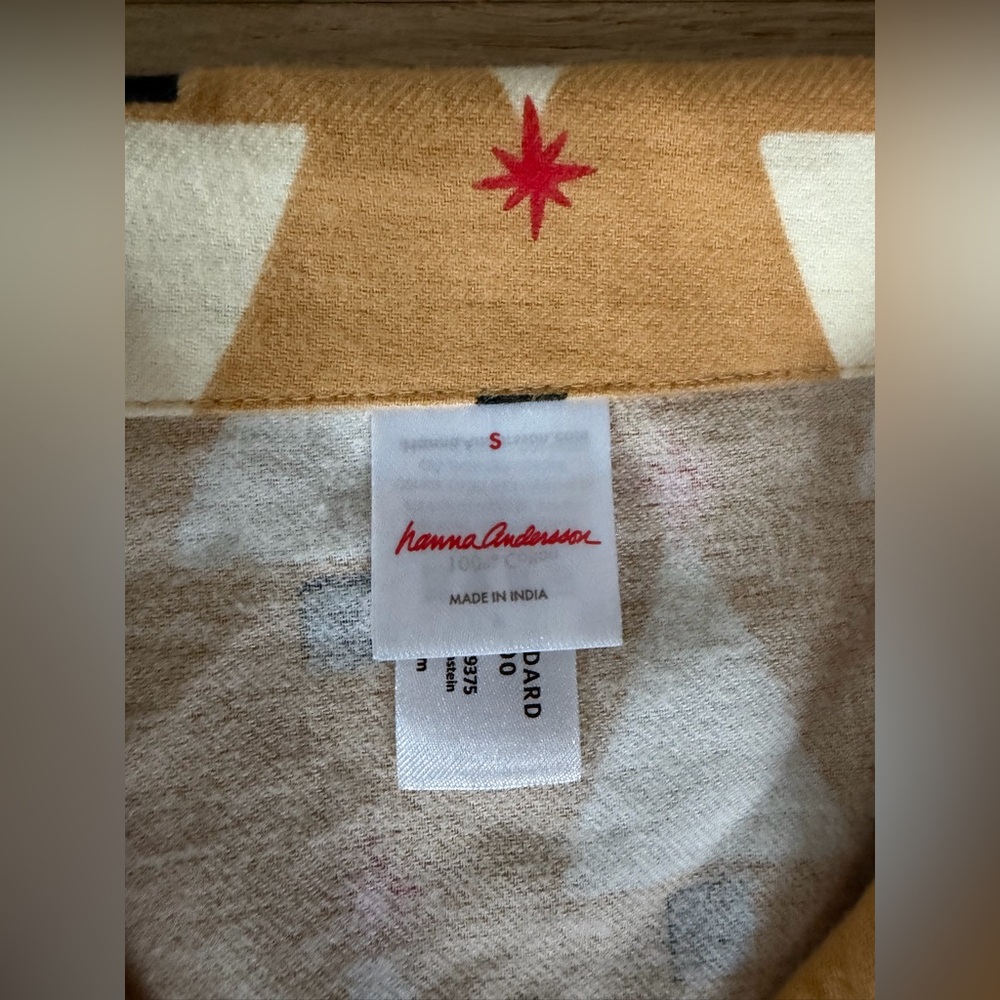 Hanna Andersson winter Christmas tree cozy flannel pajamas button up set - small - Picture 6 of 11